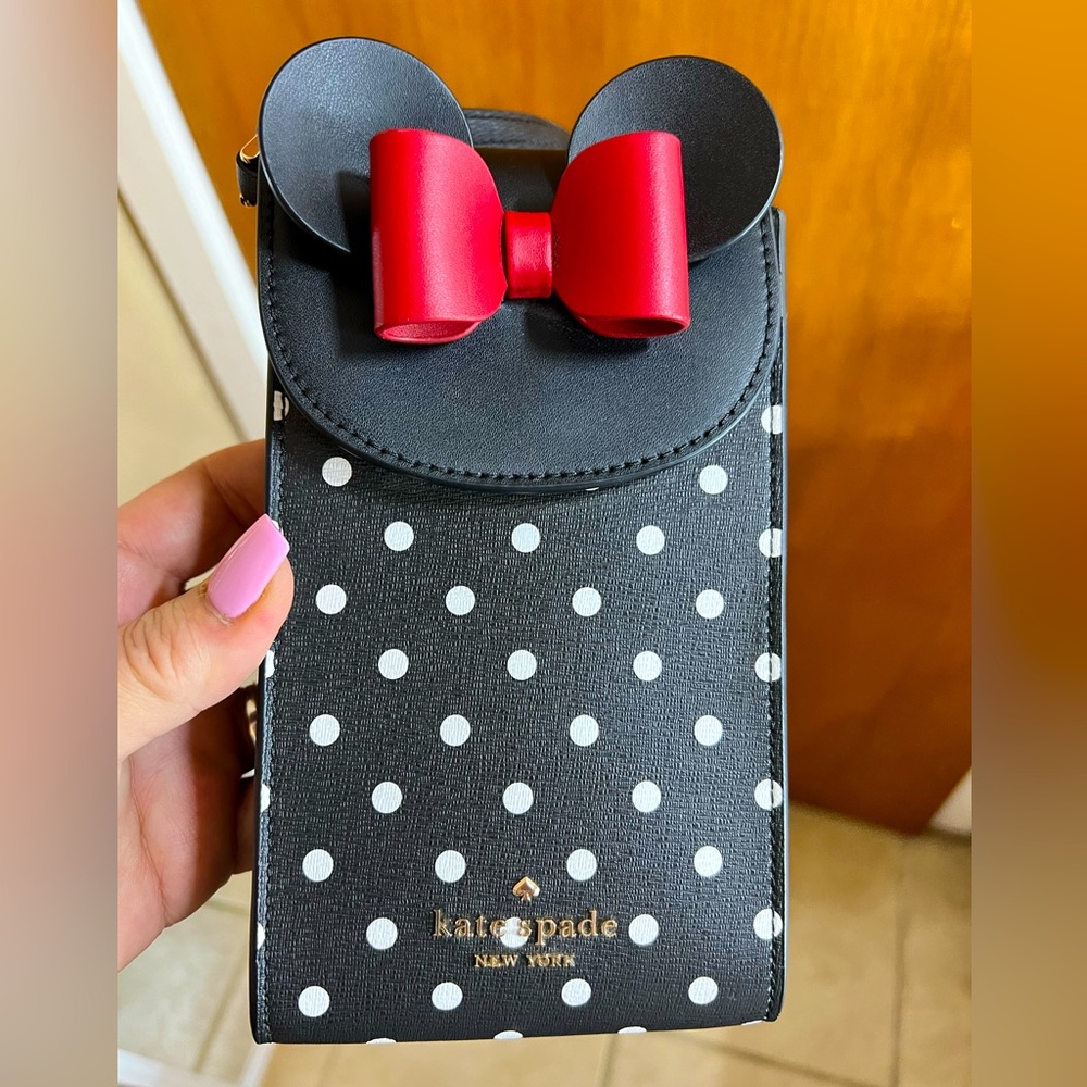 Disney X Kate Spade New York Minnie Mouse North South Flap Phone Crossbody
